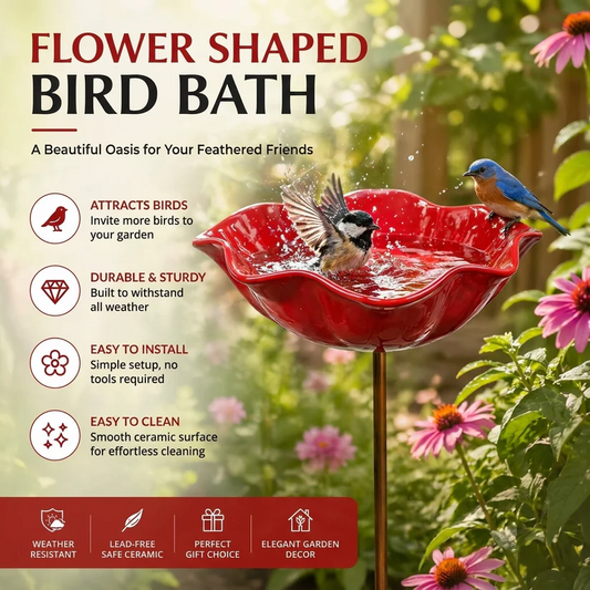 Petalform™ Colorful Metal Flower Stakes for Garden – Attracts Birds, Bees & Butterflies